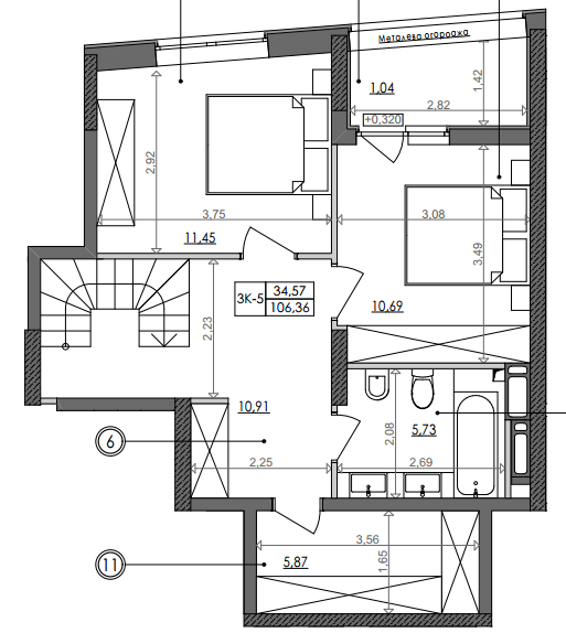 3-комнатная 106.36 м² в ЖК Svitlo Park от 18 673 грн/м², Киев