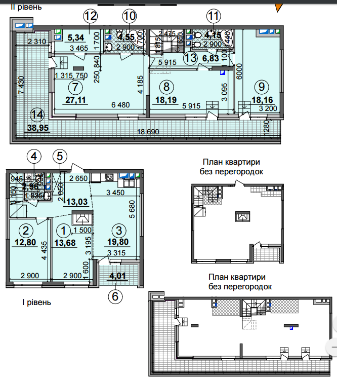 Дворівнева 160.3 м² в ЖК Seven від 28 500 грн/м², Київ