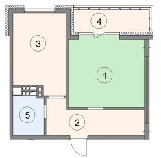 1-комнатная 48.4 м² в ЖК Crystal Park от 45 300 грн/м², Киев