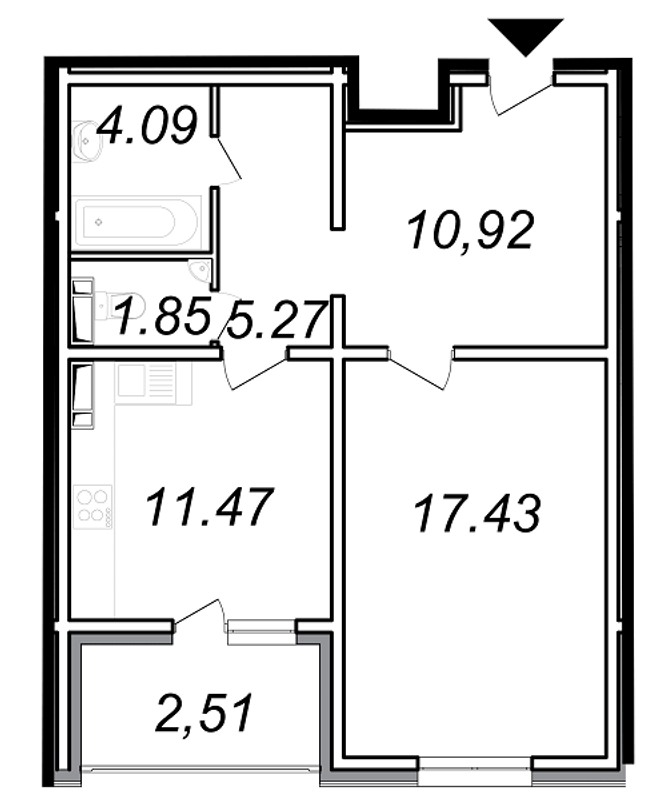 1-кімнатна 53.54 м² в ЖК The Lakes від 25 000 грн/м², Київ