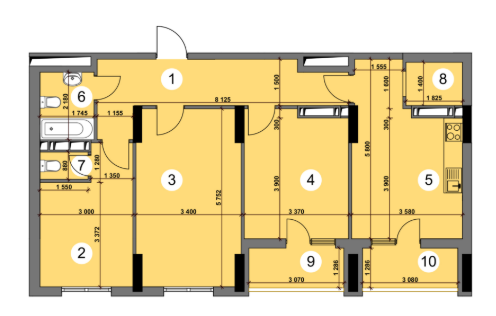 3-кімнатна 86.02 м² в ЖК Шевченківський квартал від забудовника, Київ