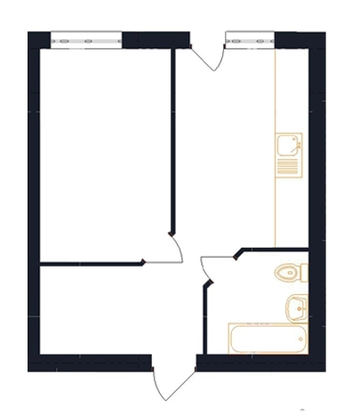 1-комнатная 41 м² в ЖК Family от 17 250 грн/м², с. Гатное