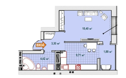 1-кімнатна 34.71 м² в ЖК Синергія 2 від 16 000 грн/м², м. Ірпінь