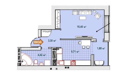 1-комнатная 34.71 м² в ЖК Синергия 2 от 16 000 грн/м², г. Ирпень