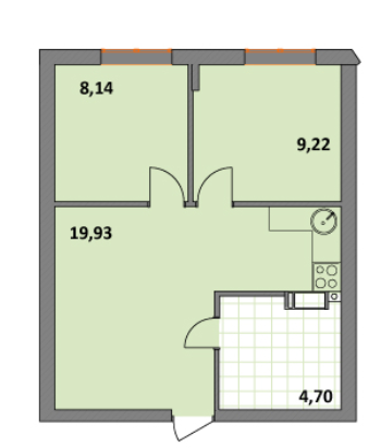 2-кімнатна 42.02 м² в ЖК Синергія 2+ від 13 500 грн/м², м. Ірпінь