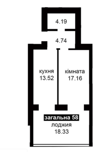 1-комнатная 58 м² в ЖК Капитал 2 от 15 500 грн/м², г. Ирпень