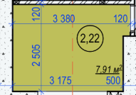 Кладовая 7.91 м² в ЖК 7'я от застройщика, с. Счастливое