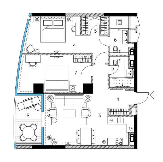 2-кімнатна 83.21 м² в ЖК Taryan Towers від 50 900 грн/м², Київ