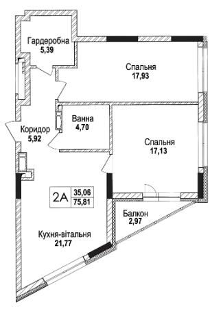 2-комнатная 73 м² в КД Concordia от 46 050 грн/м², Киев