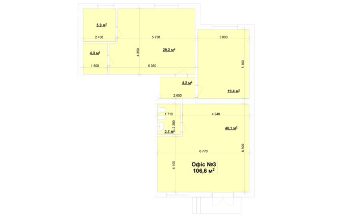 Офис 106.6 м² в ЖК Спутник-Теремки от застройщика, с. Гатное