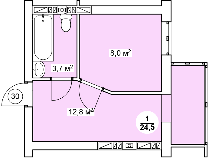 Смарт 24.5 м² в ЖК Нова Данія від 15 900 грн/м², с. Софіївська Борщагівка