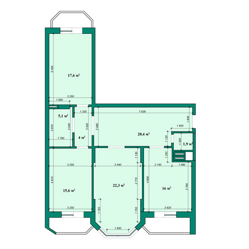 3-комнатная 105 м² в ЖК Коцюбинский от застройщика, пгт Коцюбинское