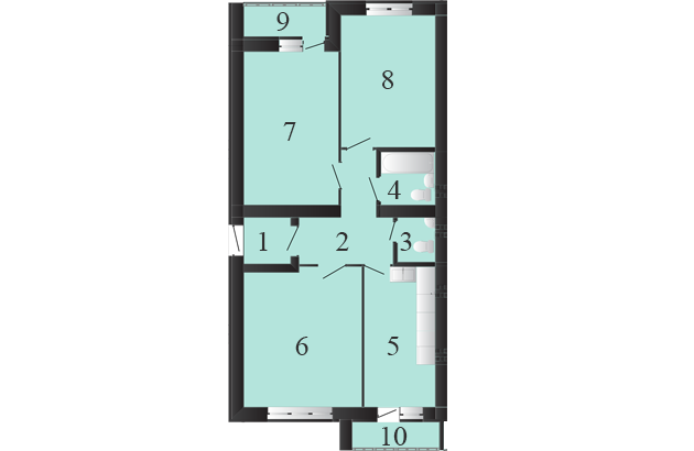 3-комнатная 72.34 м² в ЖК Пейзажные озера от 9 600 грн/м², пгт Макаров