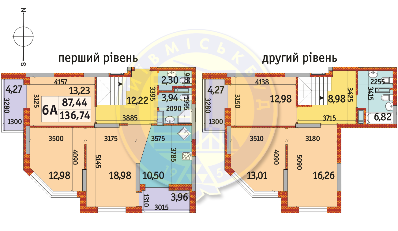 Дворівнева 136.74 м² в ЖК Райдужний від 19 250 грн/м², Київ