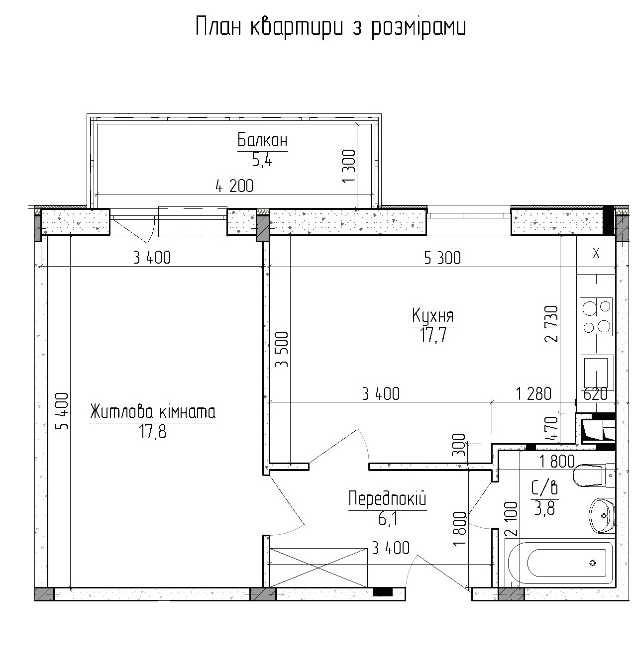 1-комнатная 50.8 м² в ЖМ Новая Буча от 11 000 грн/м², г. Буча