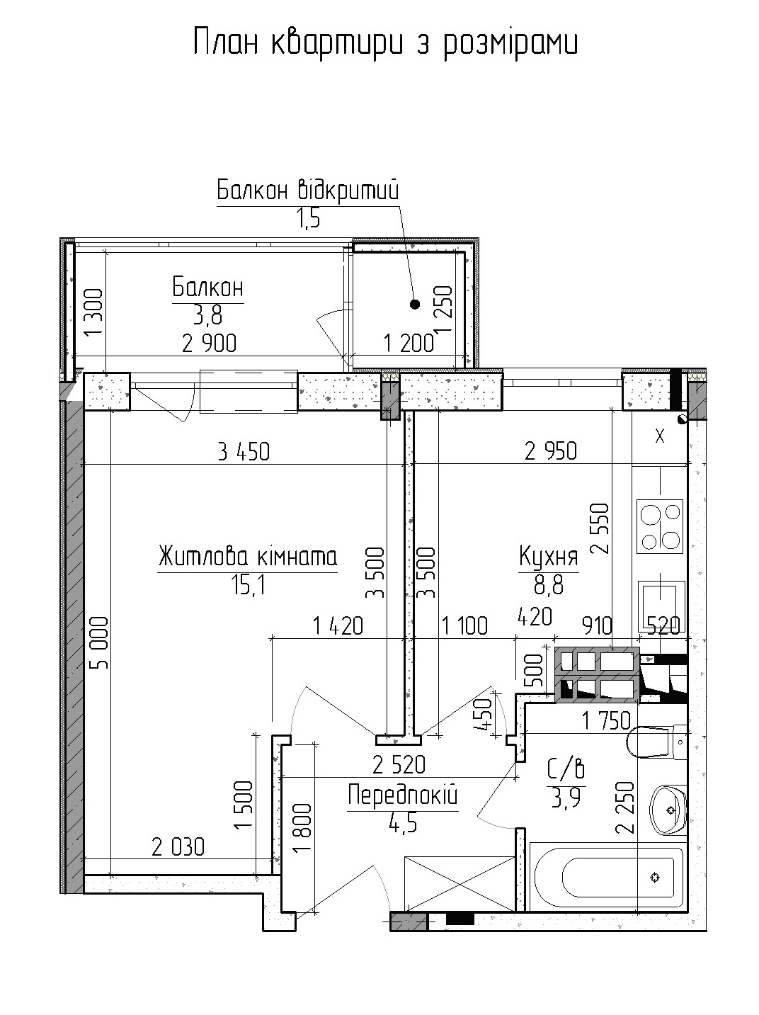 1-кімнатна 36.1 м² в ЖМ Нова Буча від 11 000 грн/м², м. Буча