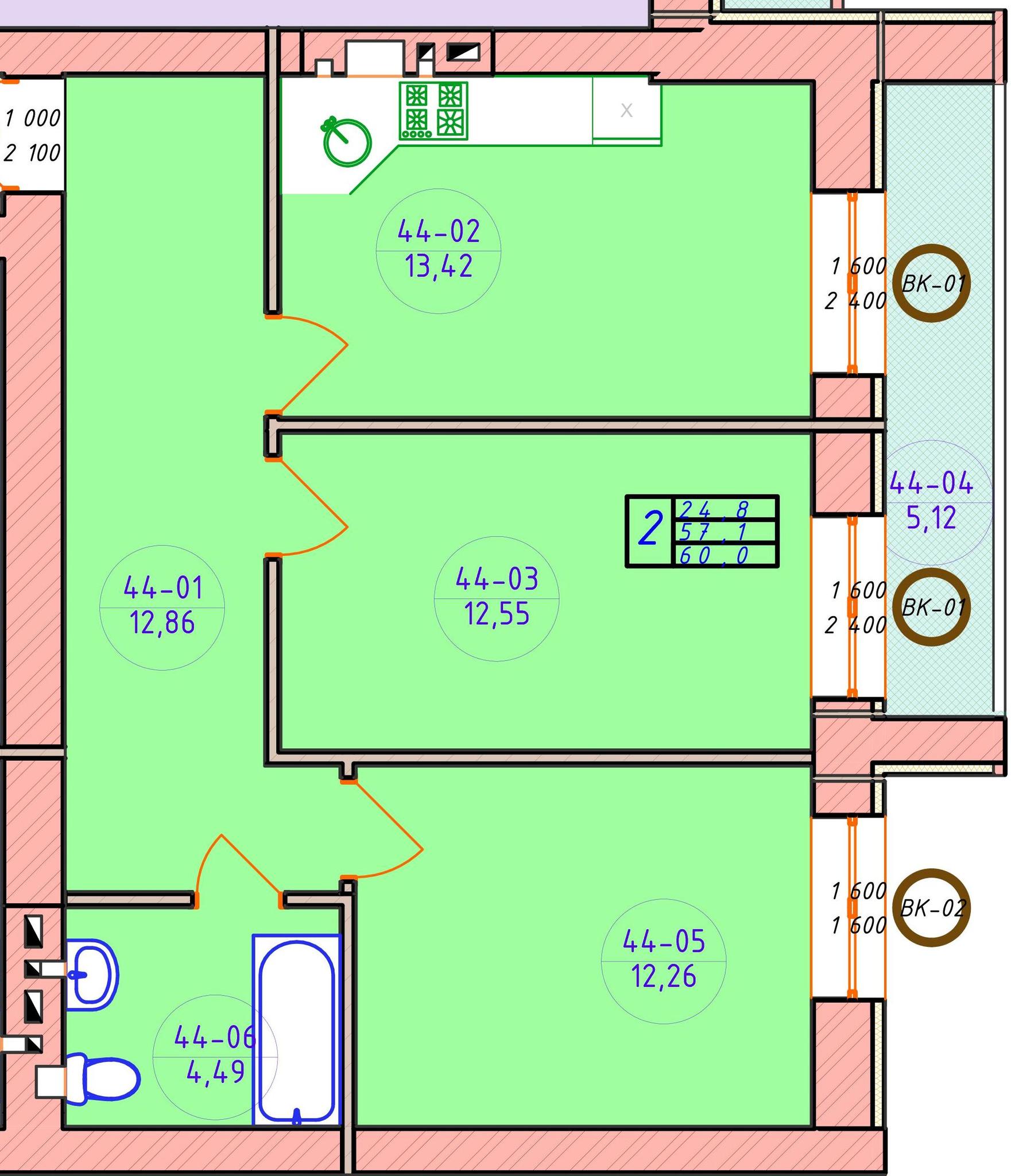 2-кімнатна 60 м² в ЖК Ваш Добробут від 11 000 грн/м², м. Ірпінь