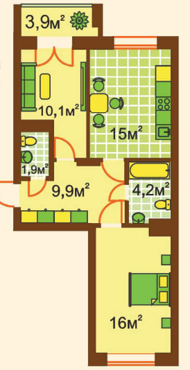 2-комнатная 61 м² в ЖК на ул. Университетская, 1-P от 22 400 грн/м², г. Ирпень