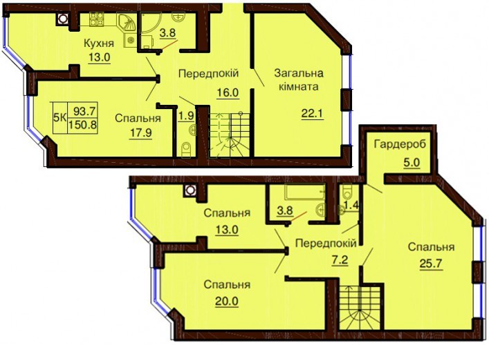 5+ кімнат 150.8 м² в ЖК Софія Клубний від 16 650 грн/м², с. Софіївська Борщагівка