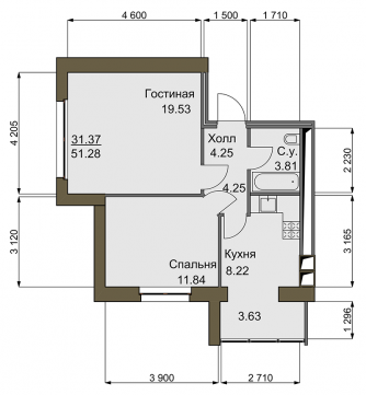 2-кімнатна 51.2 м² в ЖК Софіївський квартал від 13 500 грн/м², с. Софіївська Борщагівка