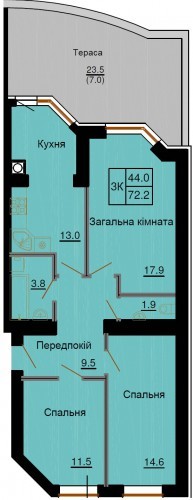 3-кімнатна 72.2 м² в ЖК Софія Клубний від 30 000 грн/м², с. Софіївська Борщагівка