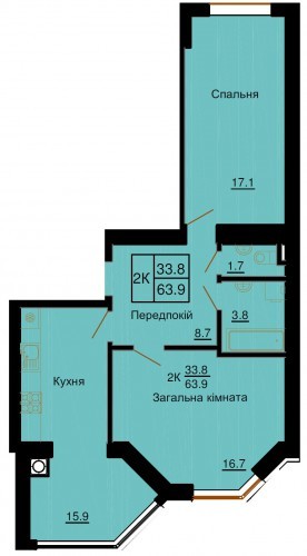 2-комнатная 63.9 м² в ЖК София Клубный от 26 000 грн/м², с. Софиевская Борщаговка