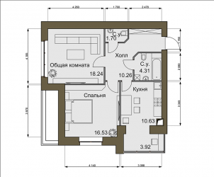 2-комнатная 64.33 м² в ЖК Софиевский квартал от 15 100 грн/м², с. Софиевская Борщаговка