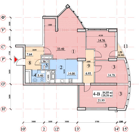 4-комнатная 120.58 м² в ЖК Покровский посад от 39 350 грн/м², Киев