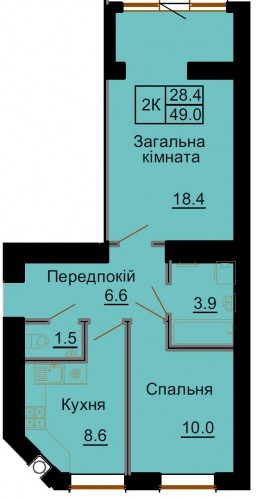 2-кімнатна 49 м² в ЖК Софія Клубний від 15 500 грн/м², с. Софіївська Борщагівка
