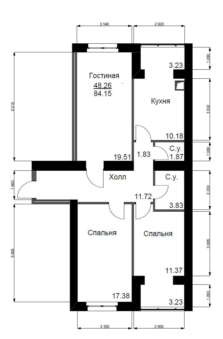 3-кімнатна 84.15 м² в ЖК Софіївський квартал від 15 000 грн/м², с. Софіївська Борщагівка