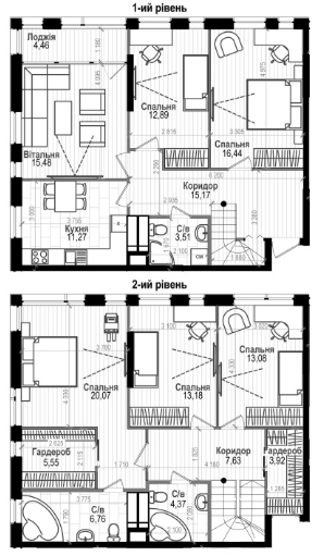 Дворівнева 153.78 м² в ЖК Науки 58 від 19 200 грн/м², Київ