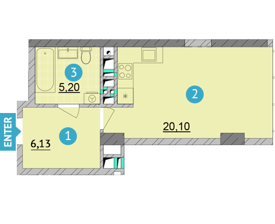 1-кімнатна 31.43 м² в ЖК Smart Plaza Obolon від 47 550 грн/м², Київ