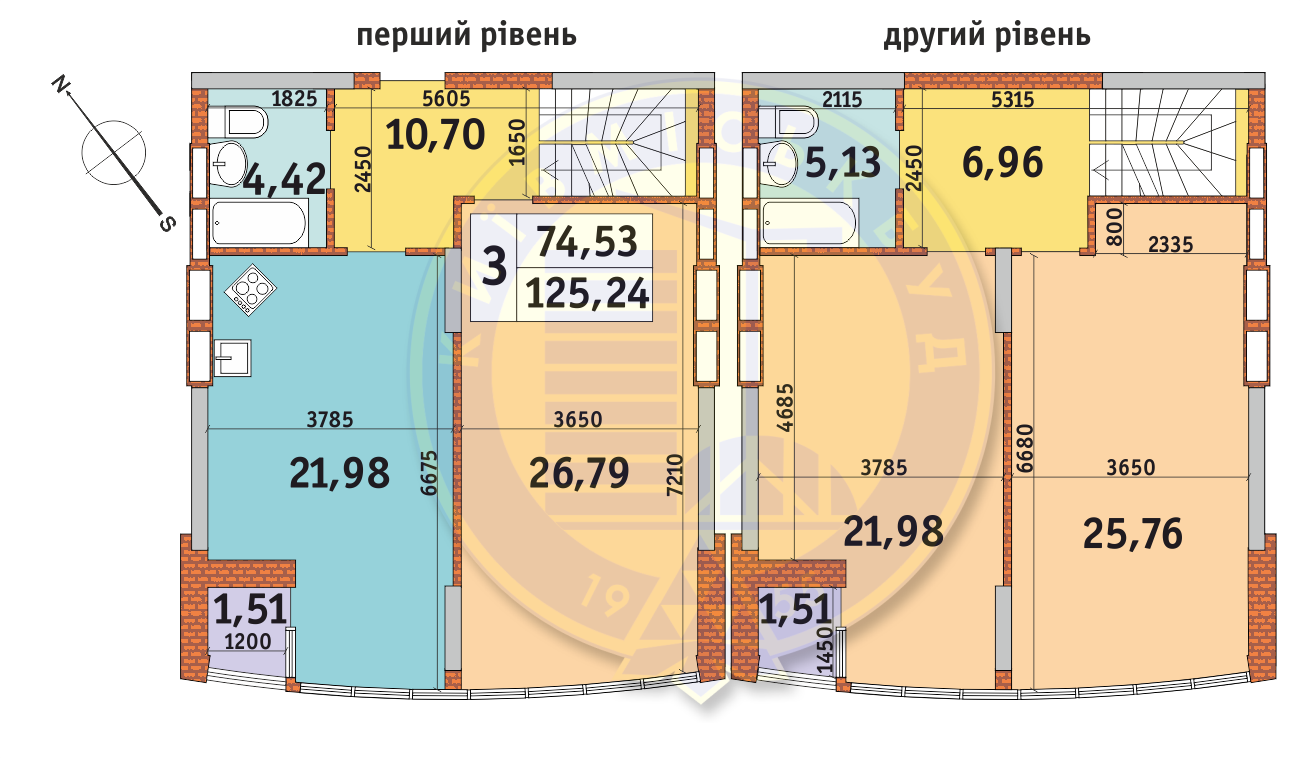 3-комнатная 125.24 м² в ЖК Медовый от 25 080 грн/м², Киев