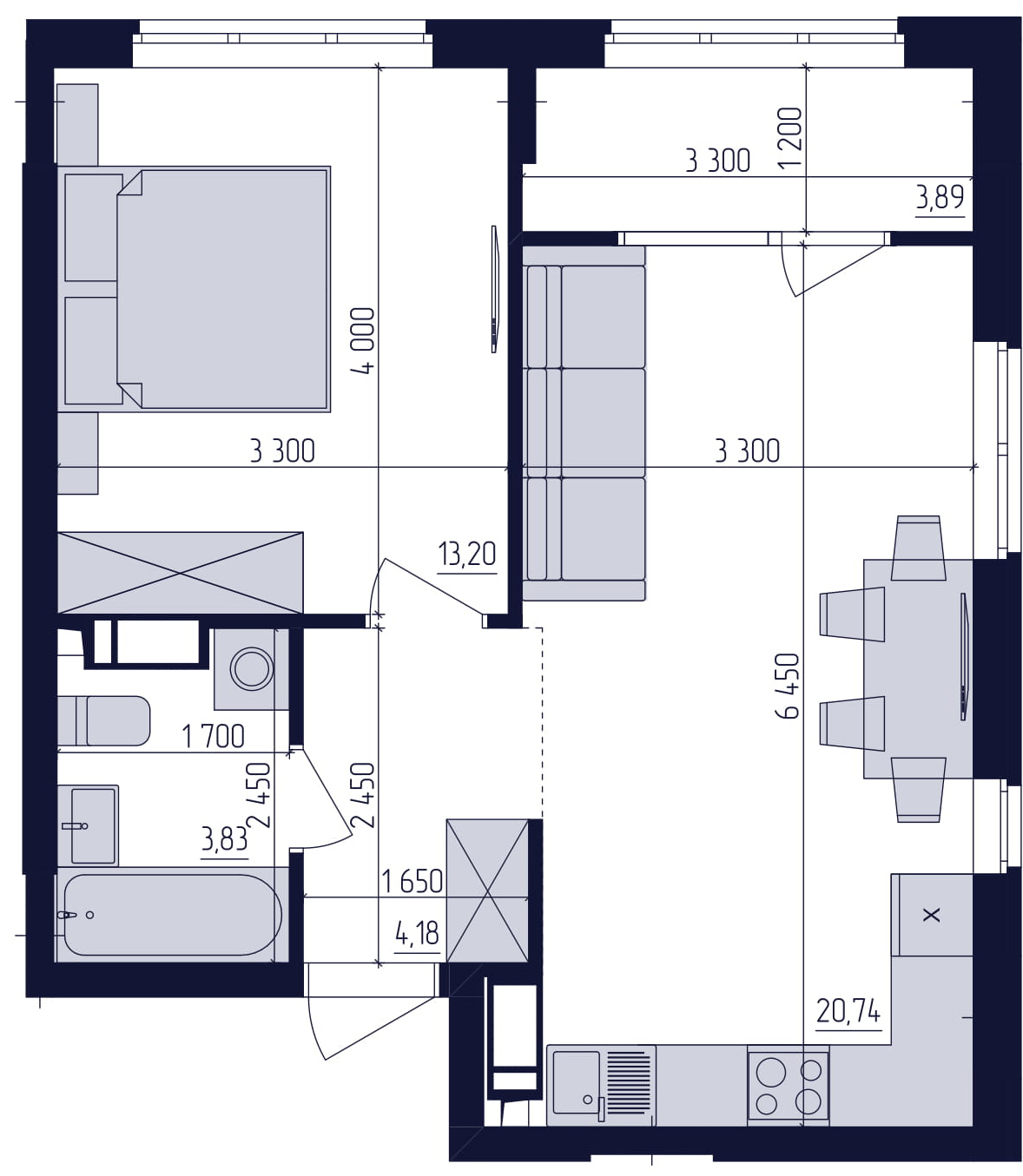 1-кімнатна 47 м² в ЖК Сучасний квартал від 27 000 грн/м², Київ