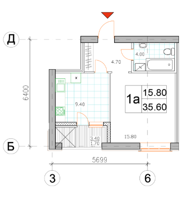 1-кімнатна 35.6 м² в ЖК Саме Той від 14 000 грн/м², смт Немешаєве