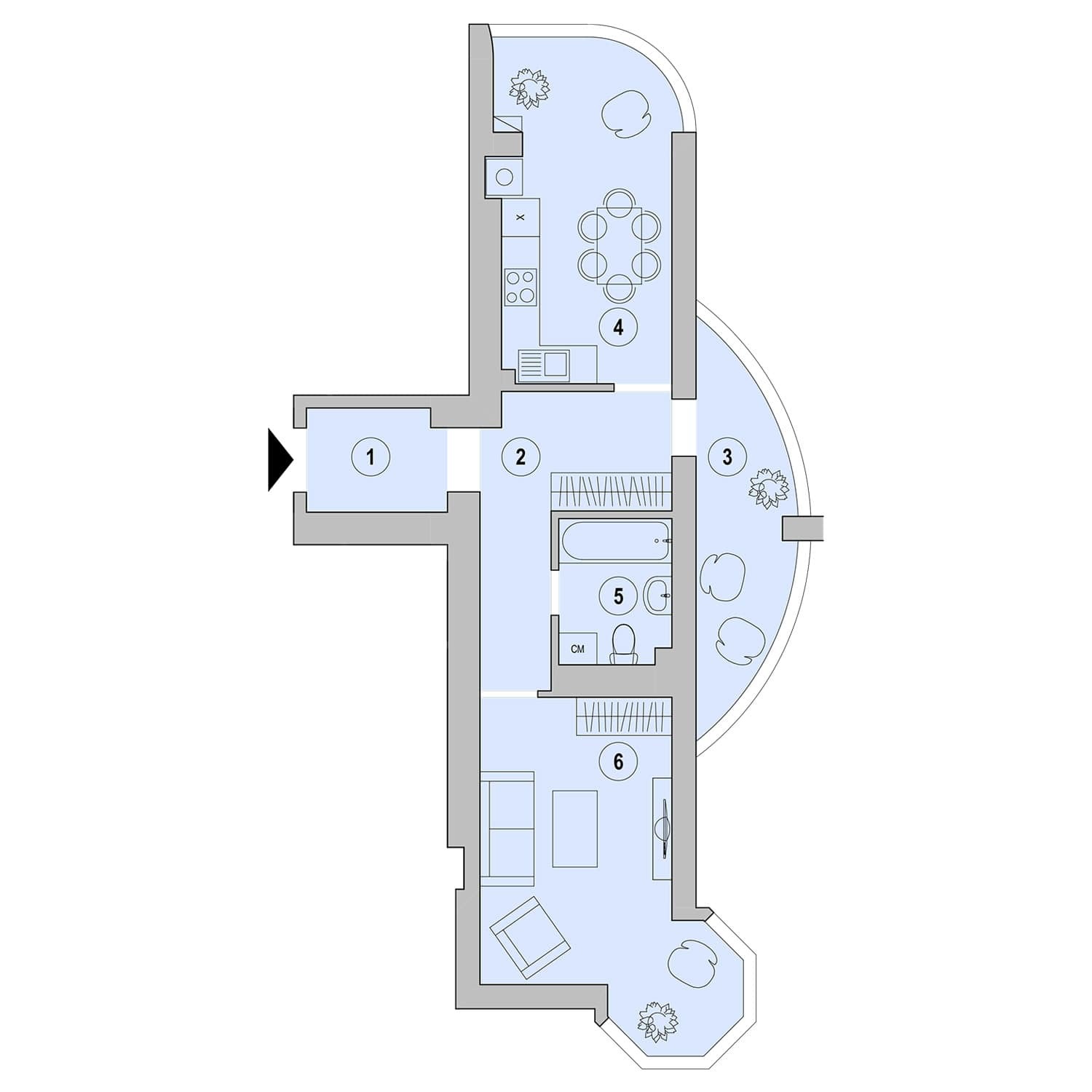 1-комнатная 52 м² в ЖК Cherry Town от 15 000 грн/м², г. Вишневое