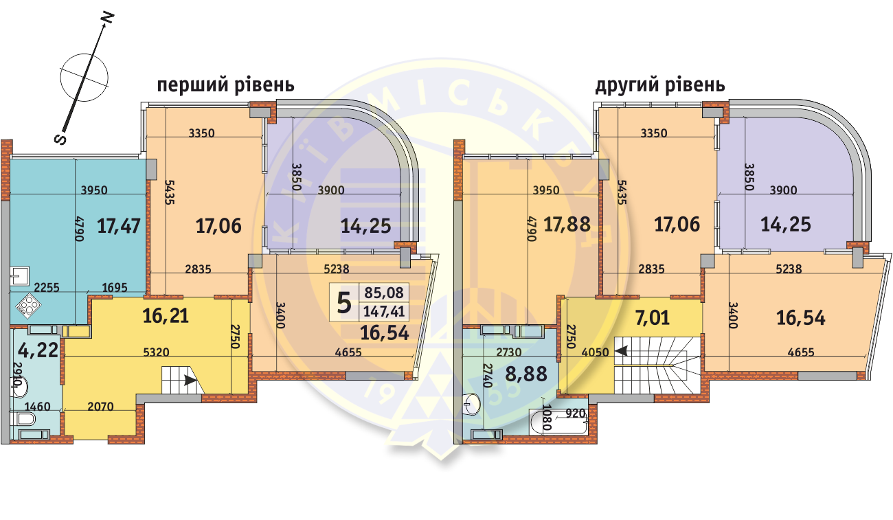 Двухуровневая 147.41 м² в ЖК Урловский-2 от 29 841 грн/м², Киев