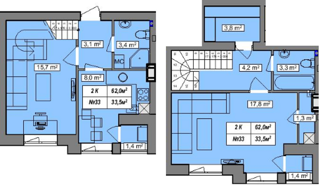 2-кімнатна 62 м² в ЖК Гудвіл від 19 500 грн/м², с. Хотів