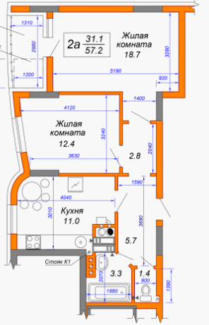 2-кімнатна 57.2 м² в ЖК Атріум від 15 000 грн/м², м. Ірпінь