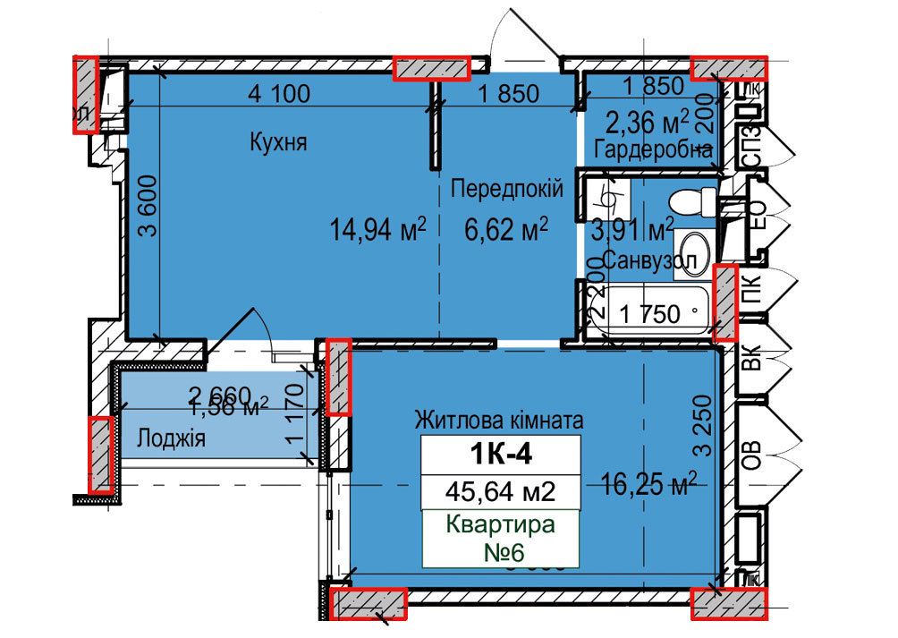 1-комнатная 45.64 м² в ЖК Вышгород Сити Парк от 16 300 грн/м², г. Вышгород