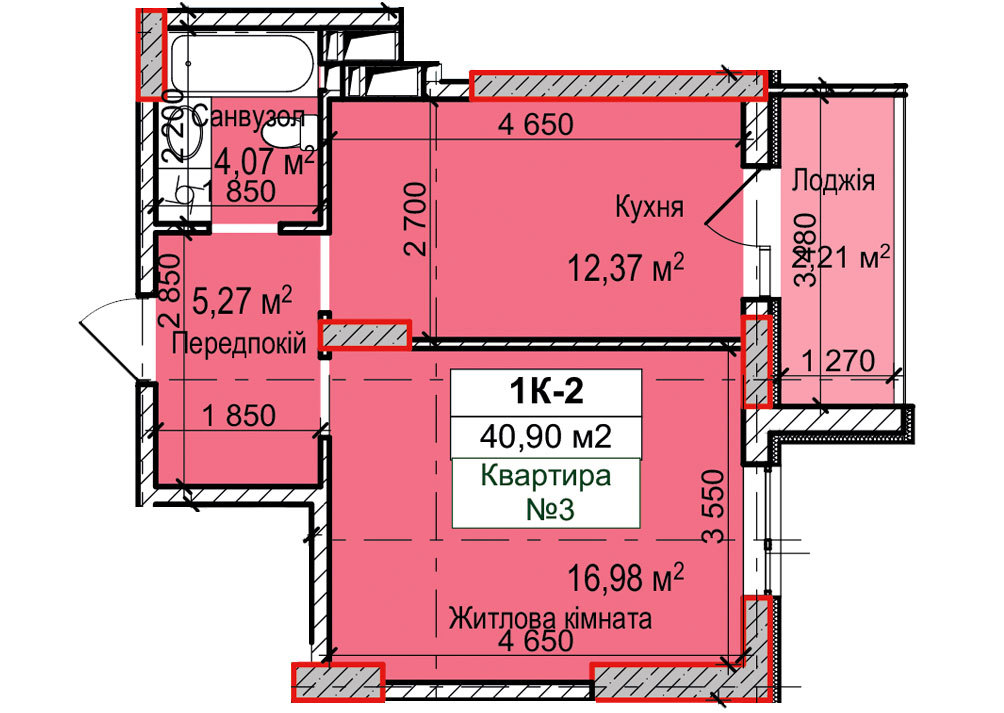 1-комнатная 40.9 м² в ЖК Вышгород Сити Парк от 16 300 грн/м², г. Вышгород