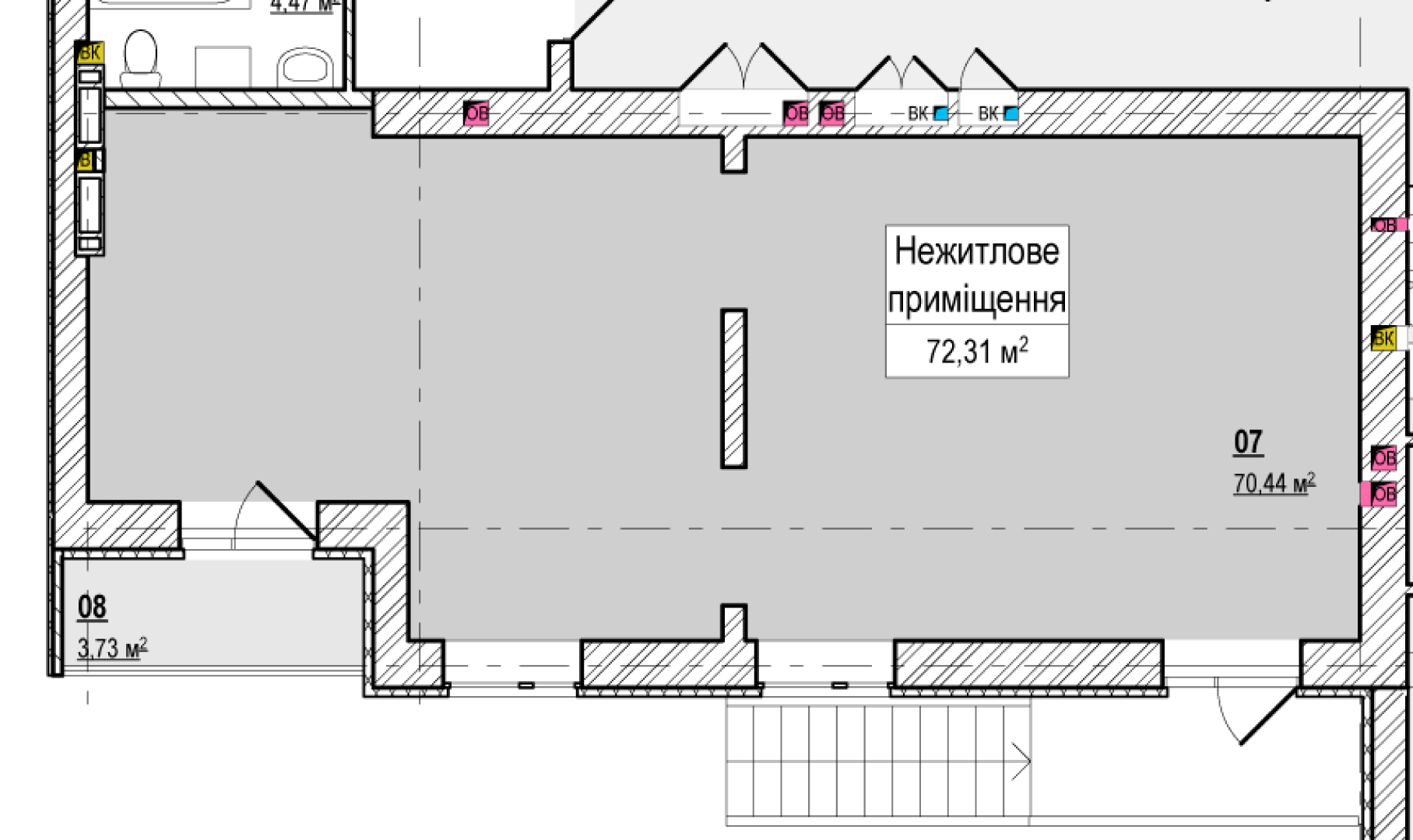 Помещение свободного назначения 72.31 м² в ЖК Вышгород Сити Парк от застройщика, г. Вышгород