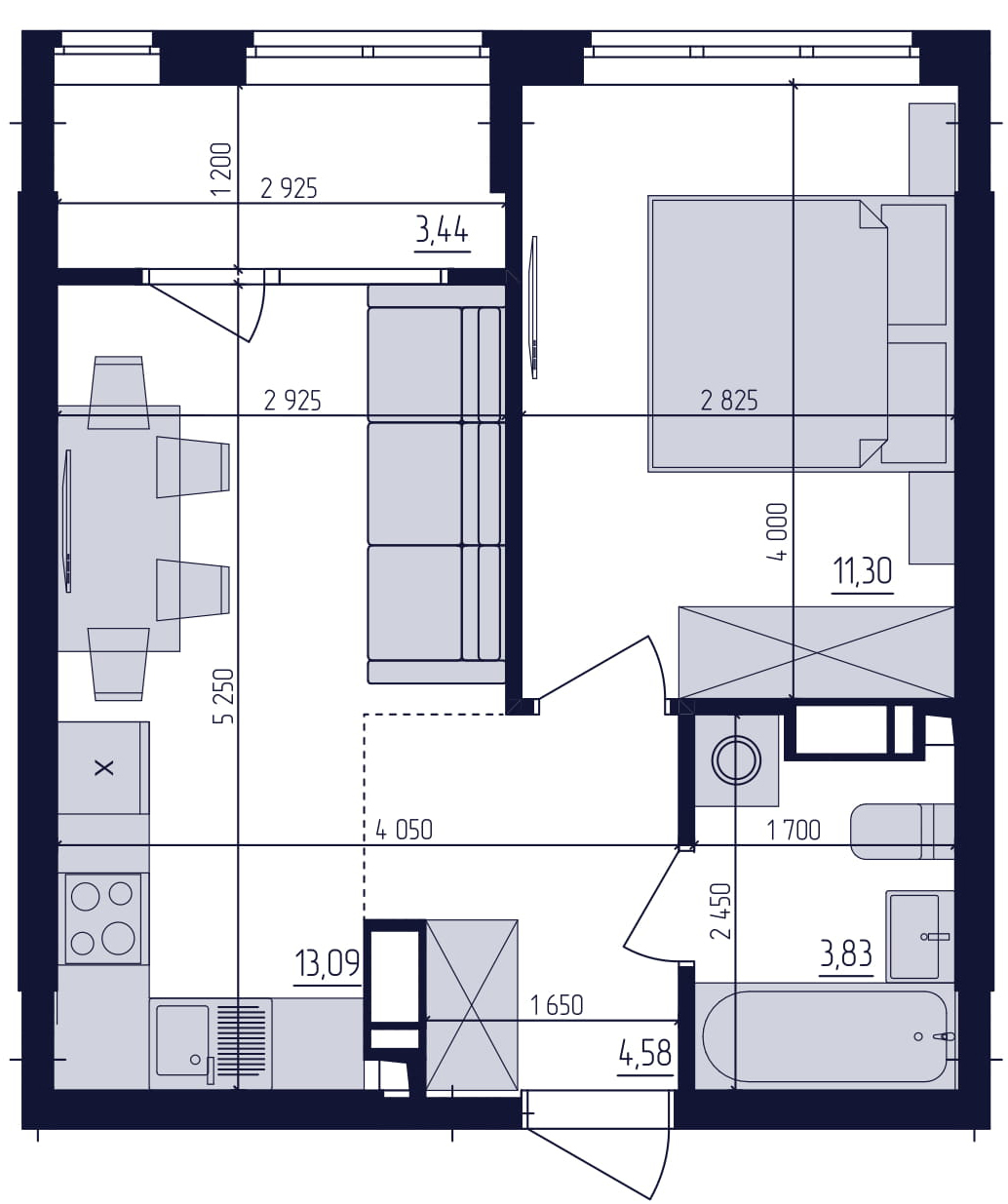 1-комнатная 36.24 м² в ЖК Современный квартал от 22 300 грн/м², Киев