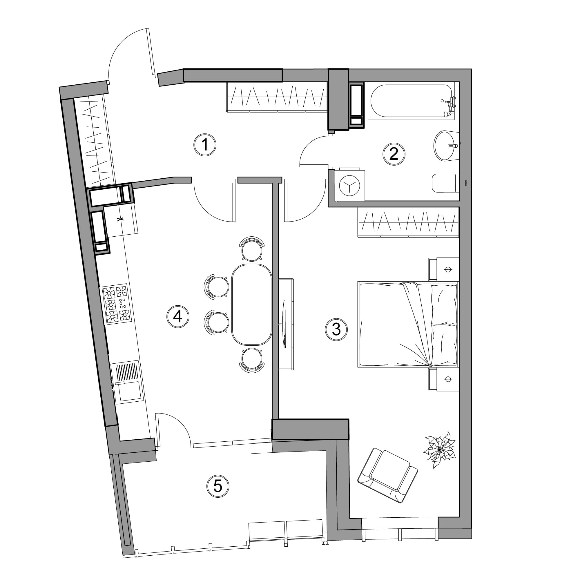 1-комнатная 52.63 м² в ЖК Aria от 59 000 грн/м², Киев