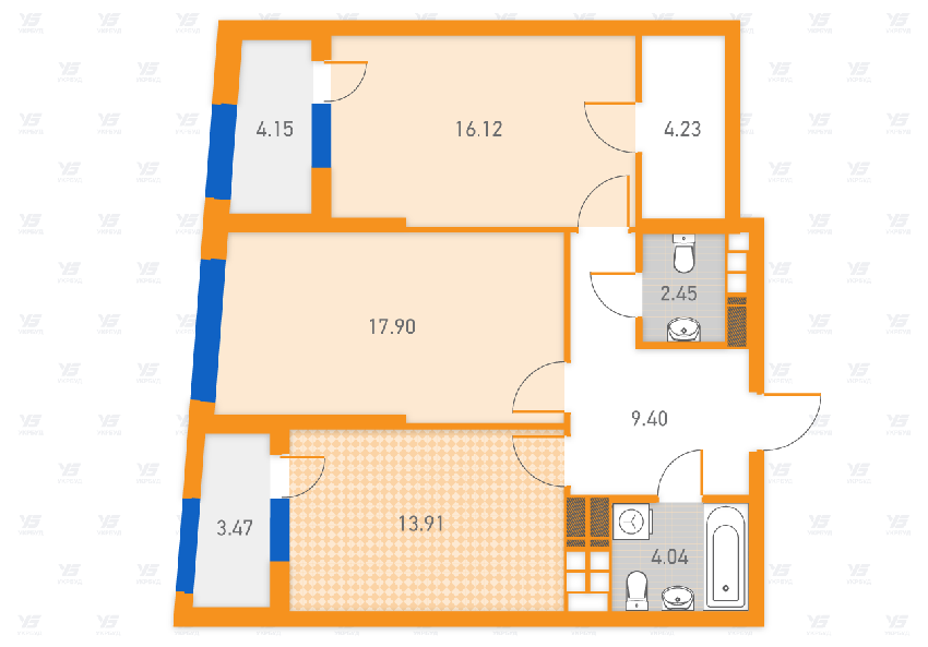 2-кімнатна 75.67 м² в ЖК SOLAR CITY від 24 300 грн/м², Київ