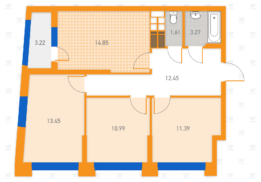 3-кімнатна 71.23 м² в ЖК SOLAR CITY від 23 760 грн/м², Київ