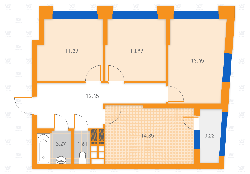 3-комнатная 71.23 м² в ЖК SOLAR CITY от 23 760 грн/м², Киев