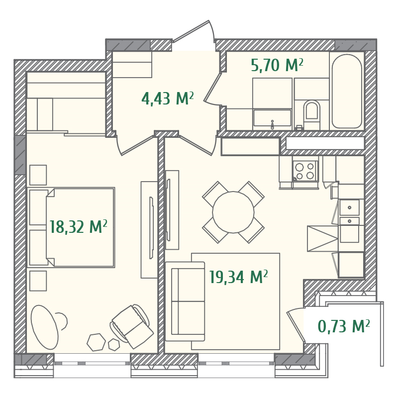 1-комнатная 47.69 м² в ЖК Illinsky House от 50 770 грн/м², Киев