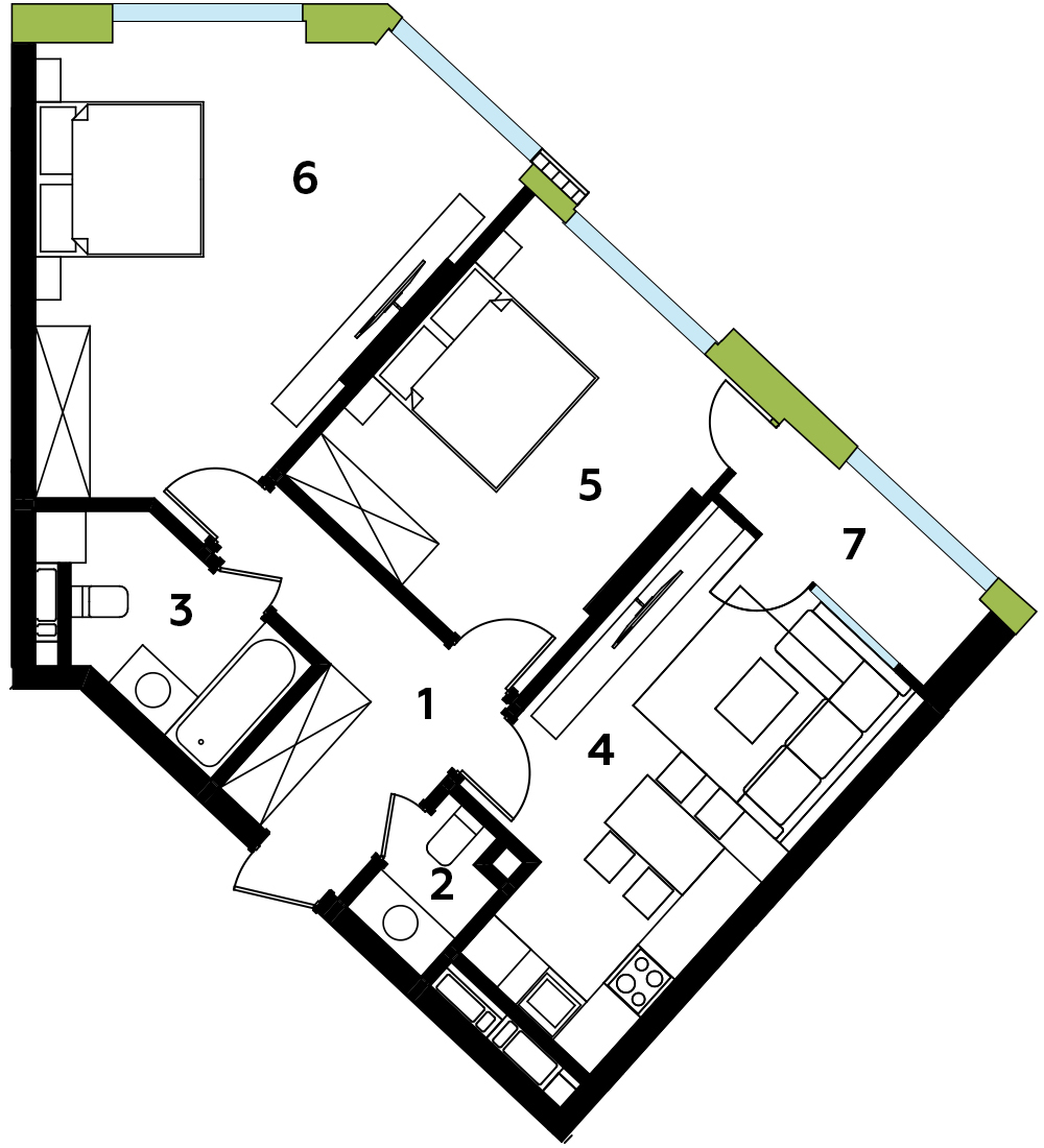 2-кімнатна 77.88 м² в ЖК Madison Gardens від 16 000 грн/м², м. Бровари