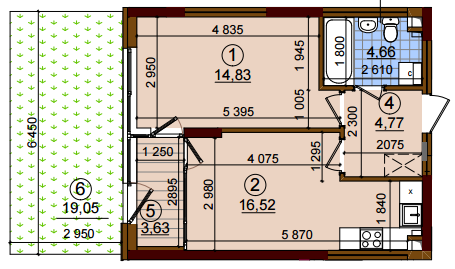 1-комнатная 44.41 м² в ЖК Варшавский Микрорайон от 19 000 грн/м², Киев